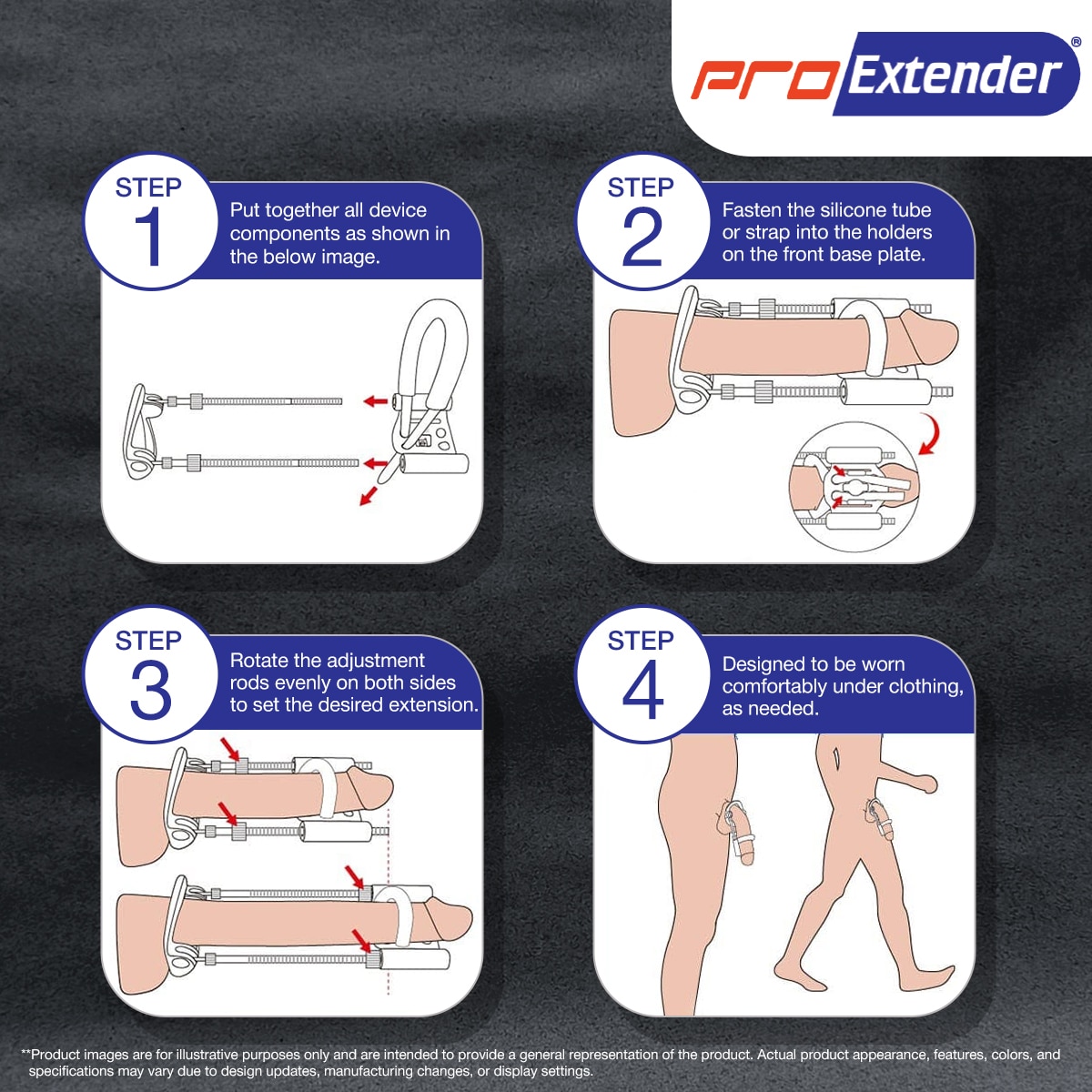 ProExtender Ultimate+ Micro Penis Enlargement Device (Double Deck Model) 7 ProExtender MicroPenis Penis Enlargement Peyronies Device How To Wear